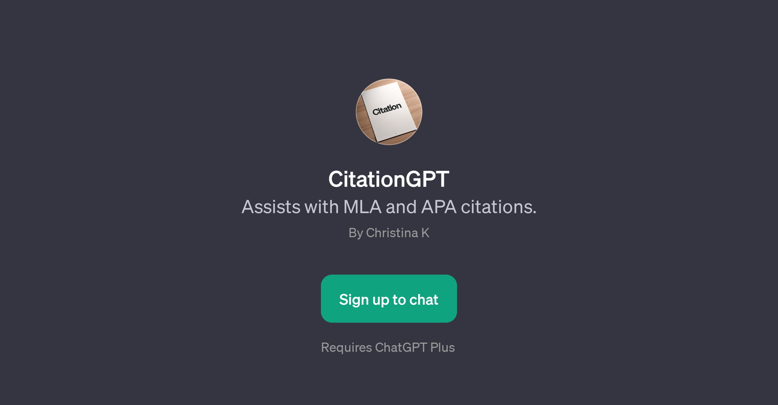 CitationGPT website