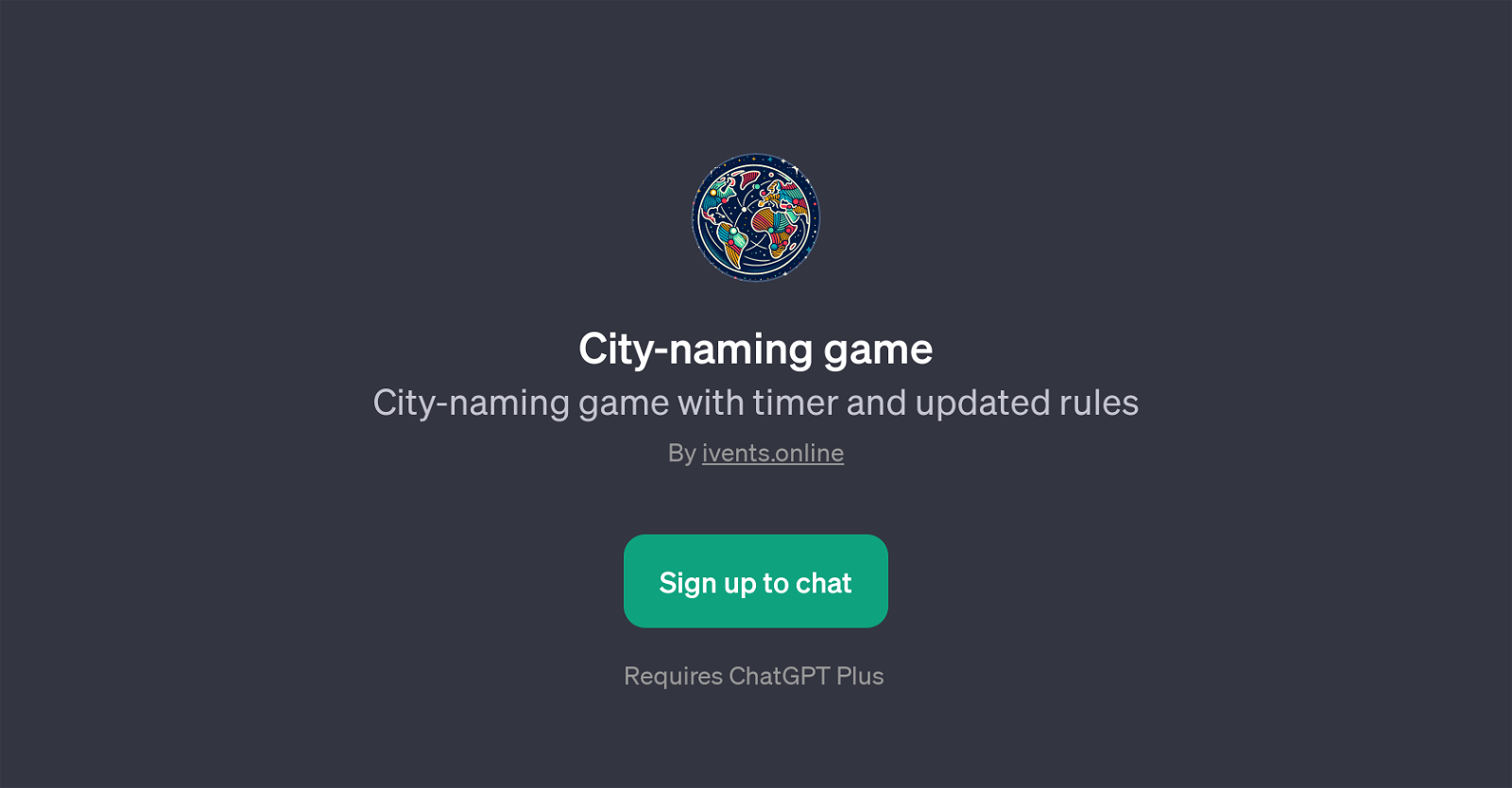 City-naming Game website