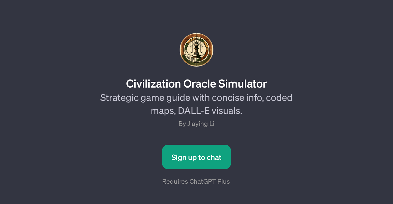 Civilization Oracle Simulator website