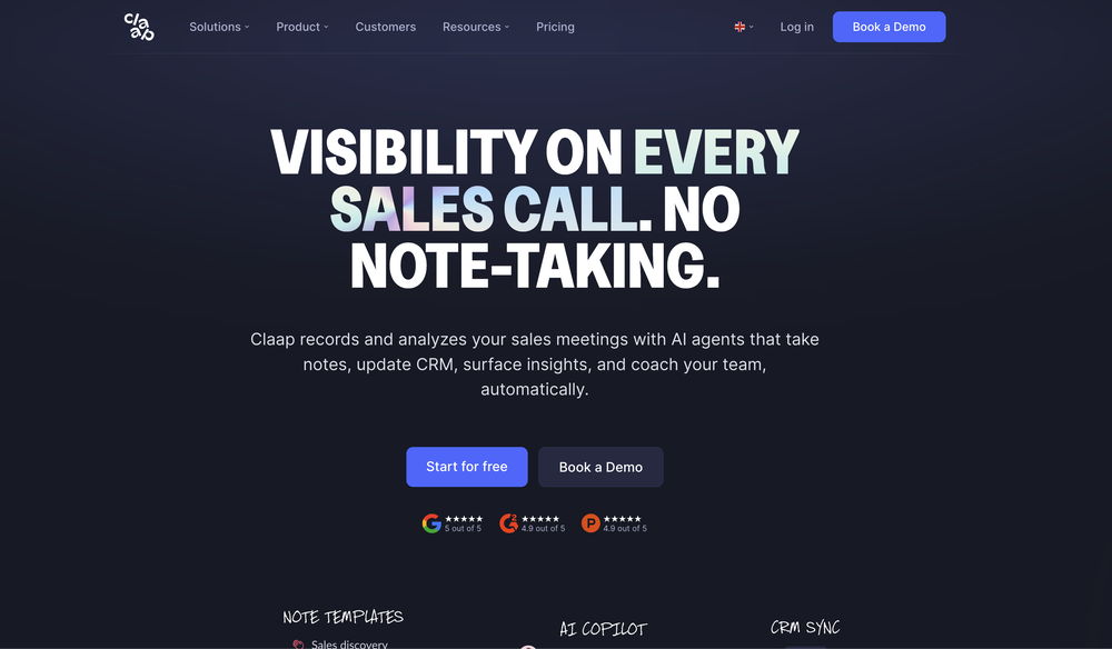 Claap website