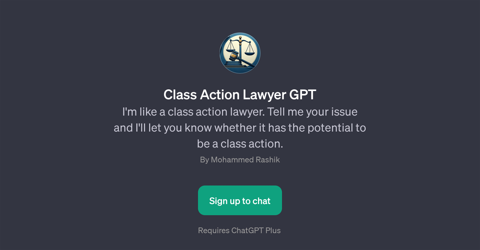 Class Action Lawyer GPT website