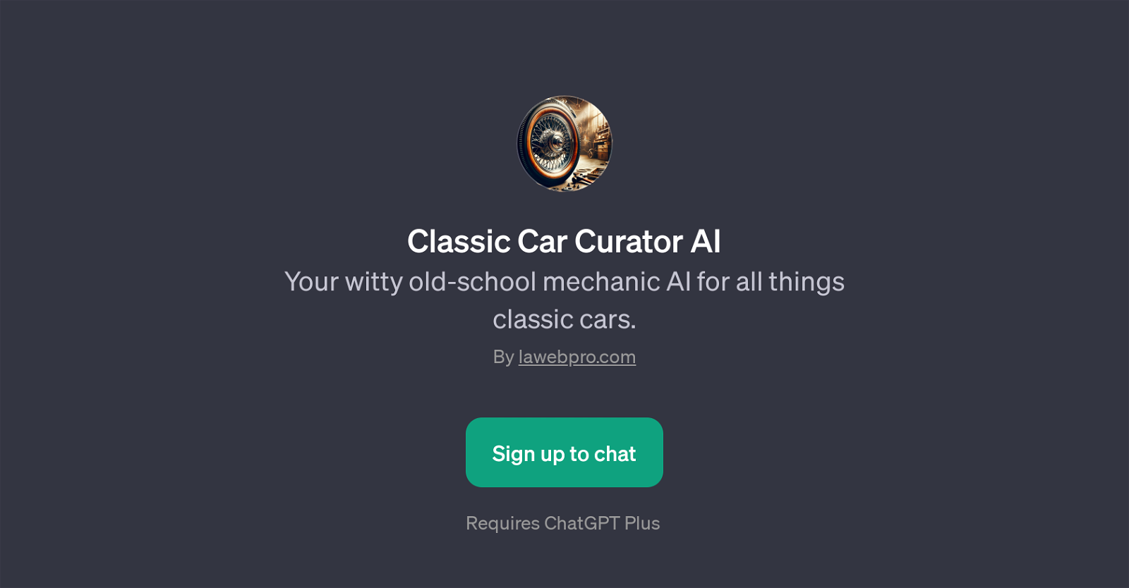 Classic Car Curator AI website