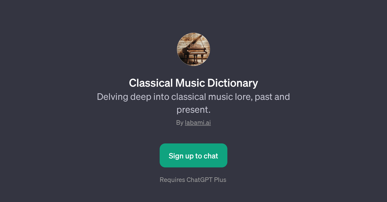 Classical Music Dictionary website
