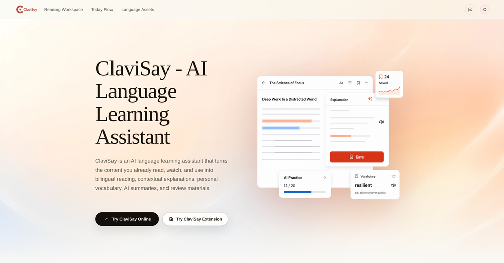 ClaviSay website
