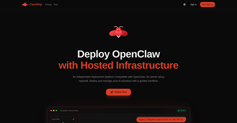ClawShip website