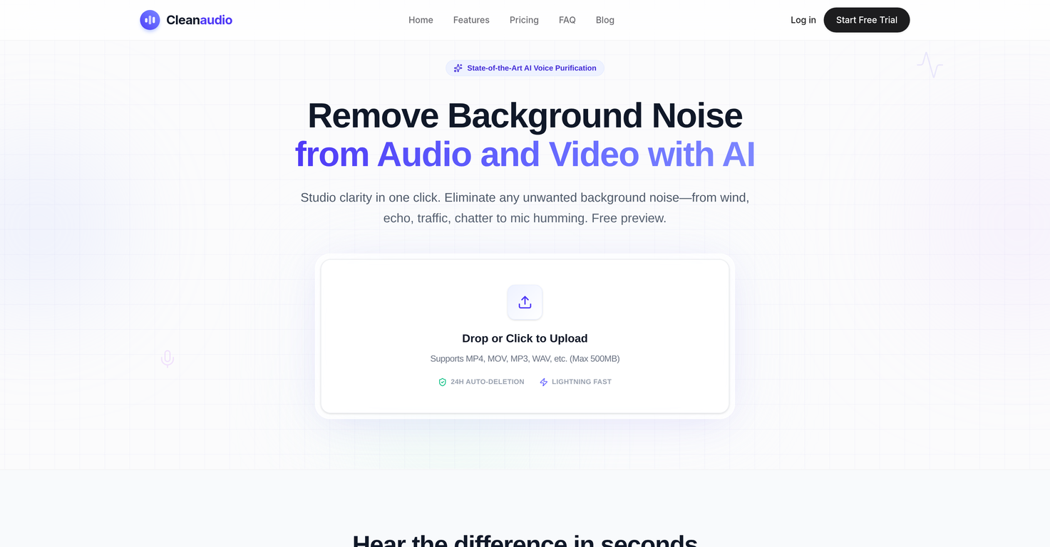 Cleanaudio website
