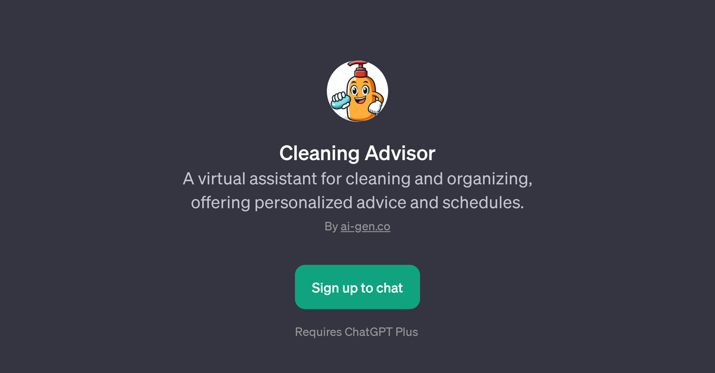 Cleaning Advisor website