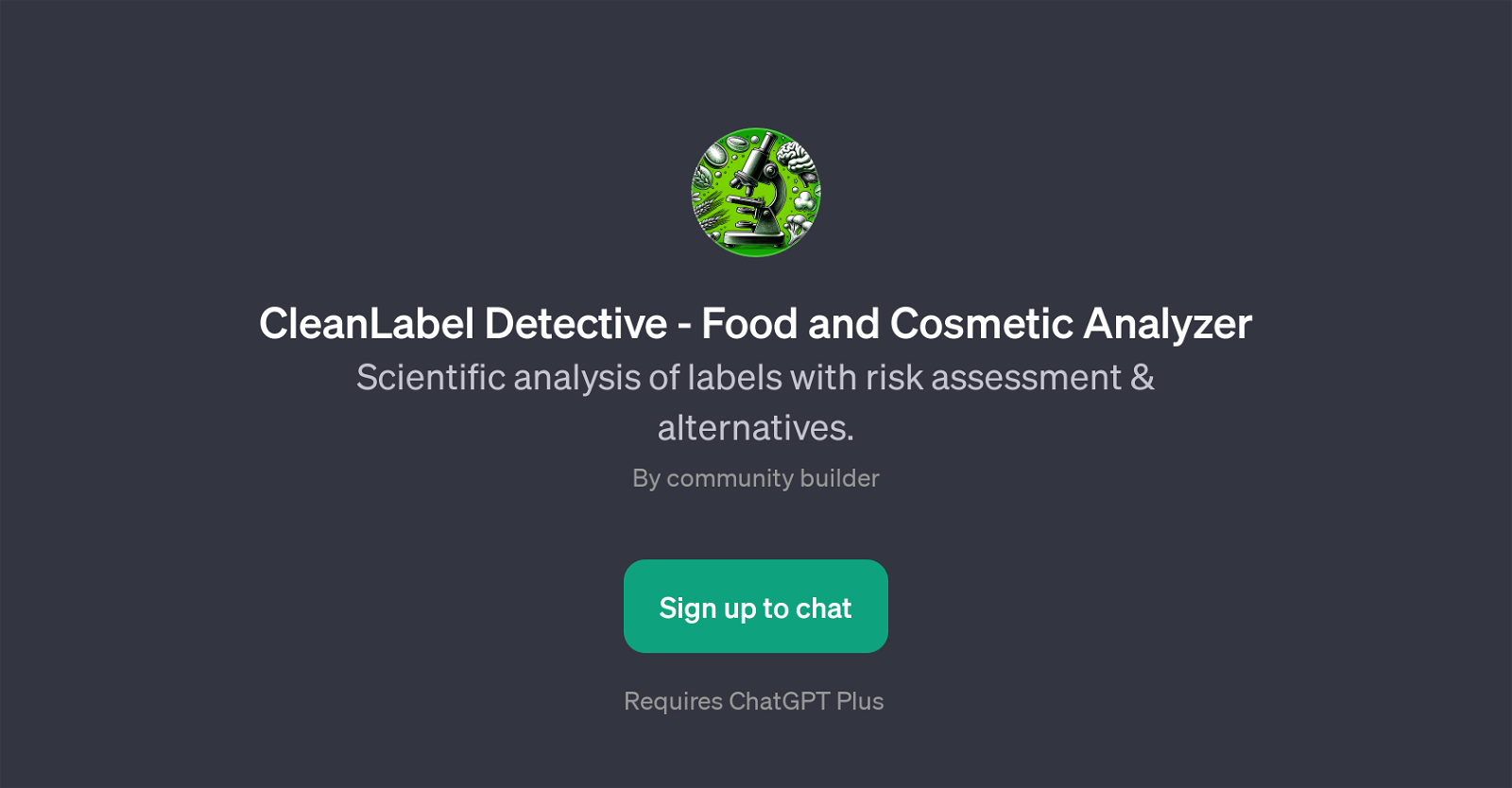 CleanLabel Detective - Food and Cosmetic Analyzer website
