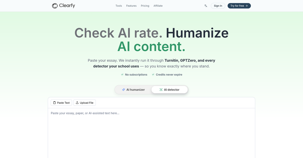 Clearfy website