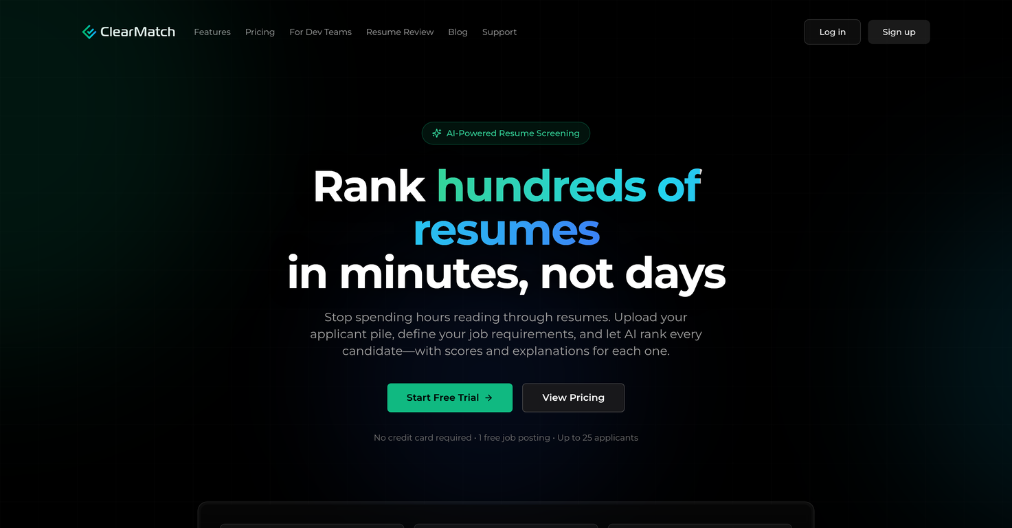 ClearMatch website