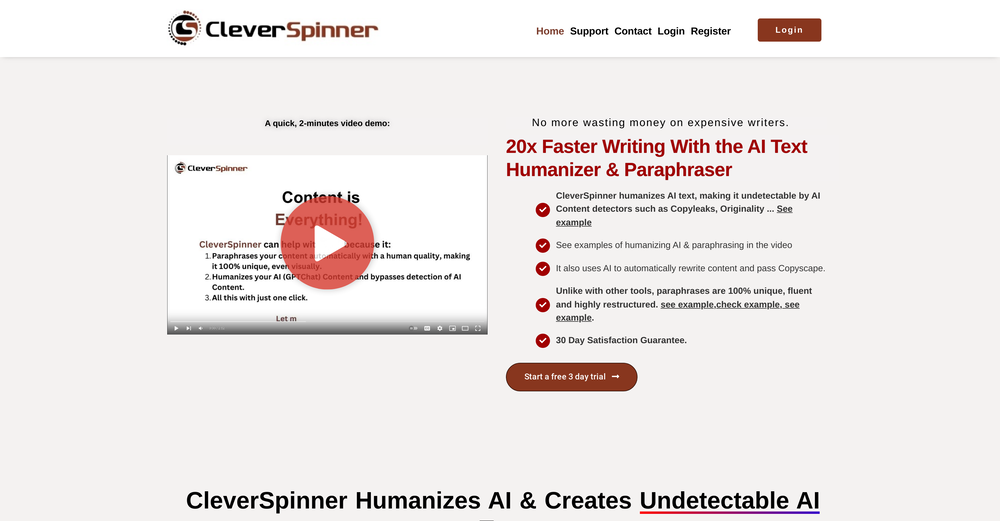 CleverSpinner website