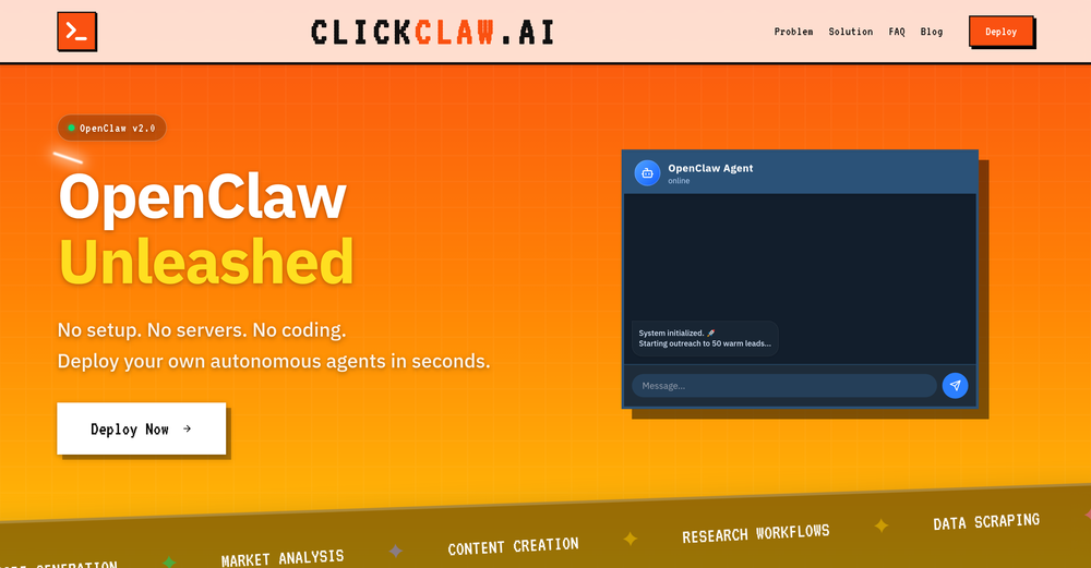 ClickClaw.AI website