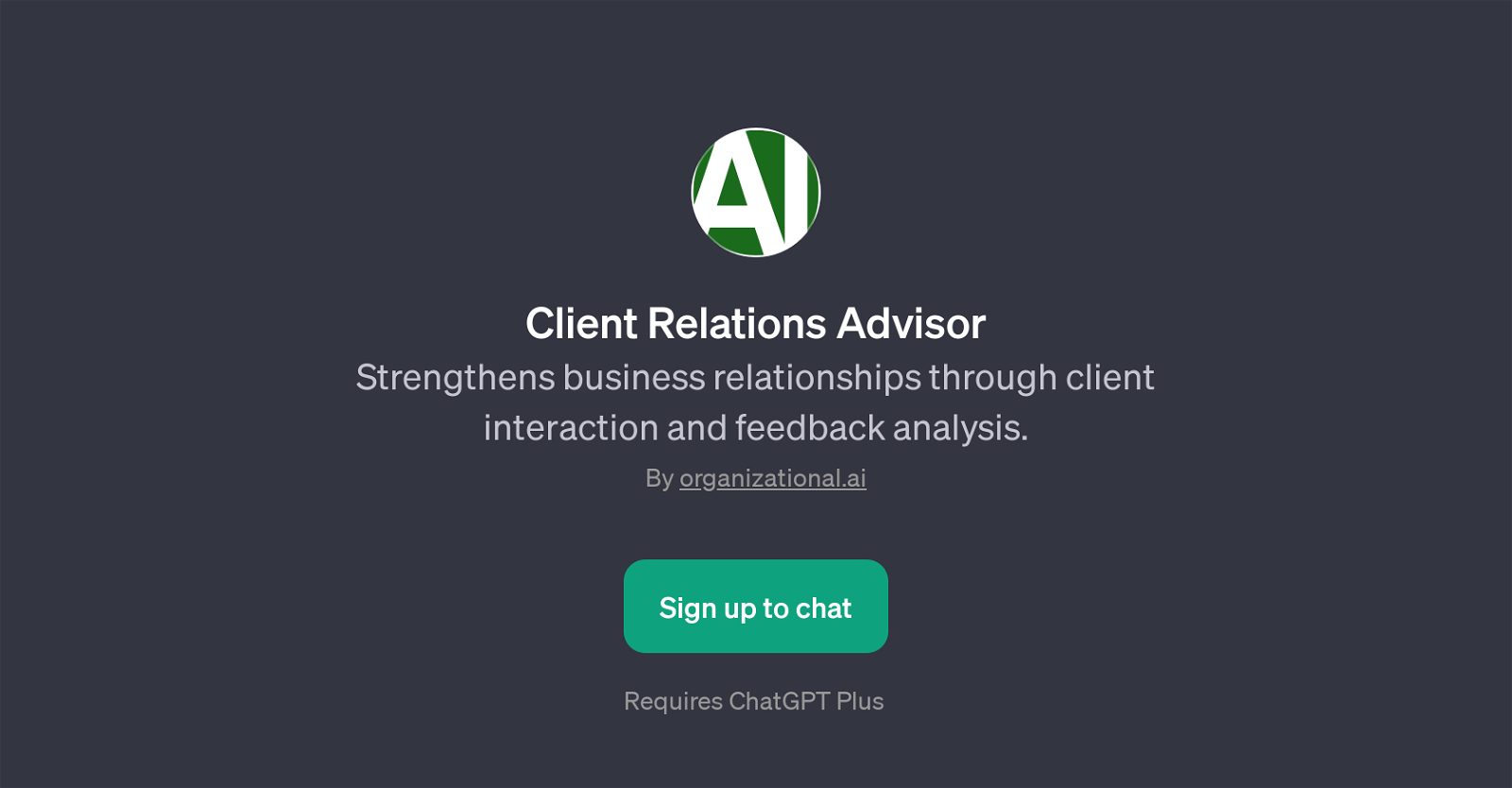 Client Relations Advisor website