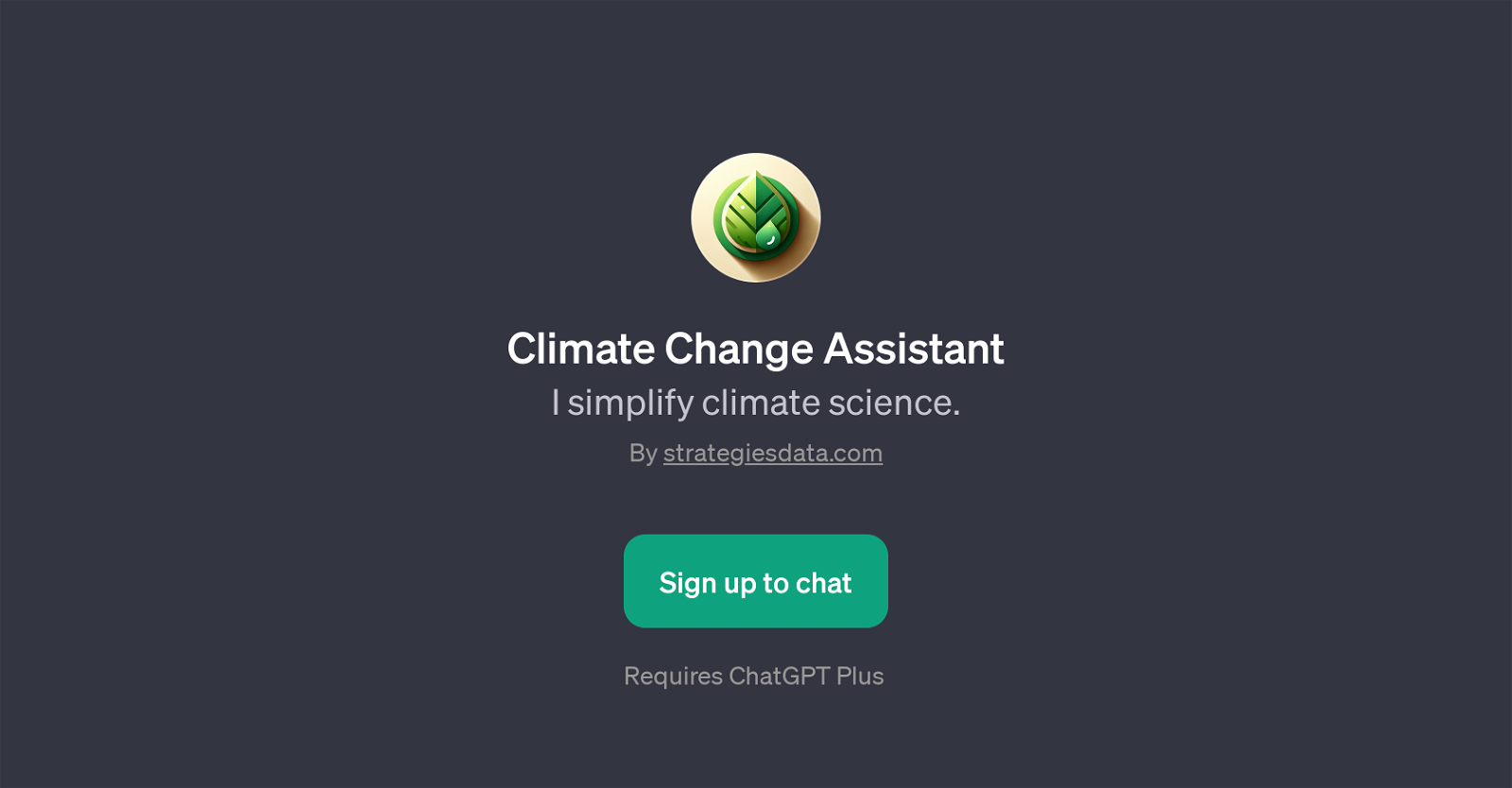 Climate Change Assistant website