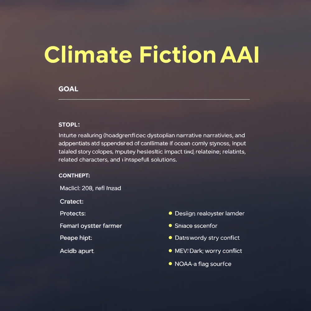 Climate Fiction AI website