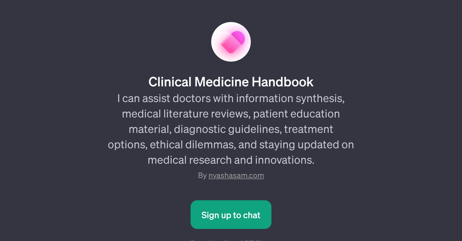 Clinical Medicine Handbook GPT website