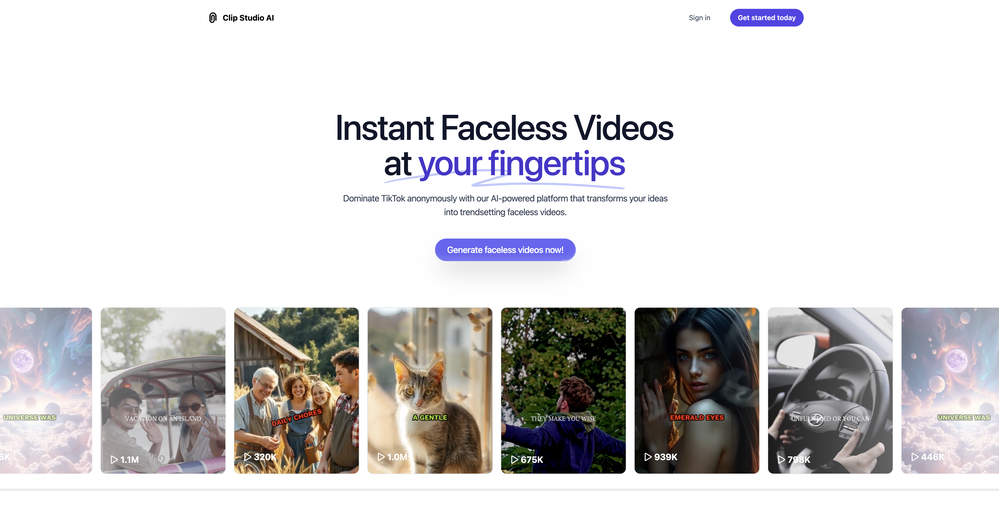 Clip Studio AI website