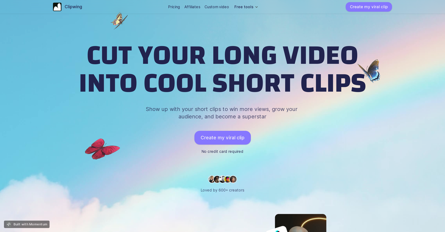 Clipwing website