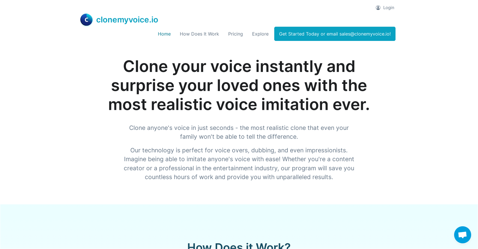 Clonemyvoice website