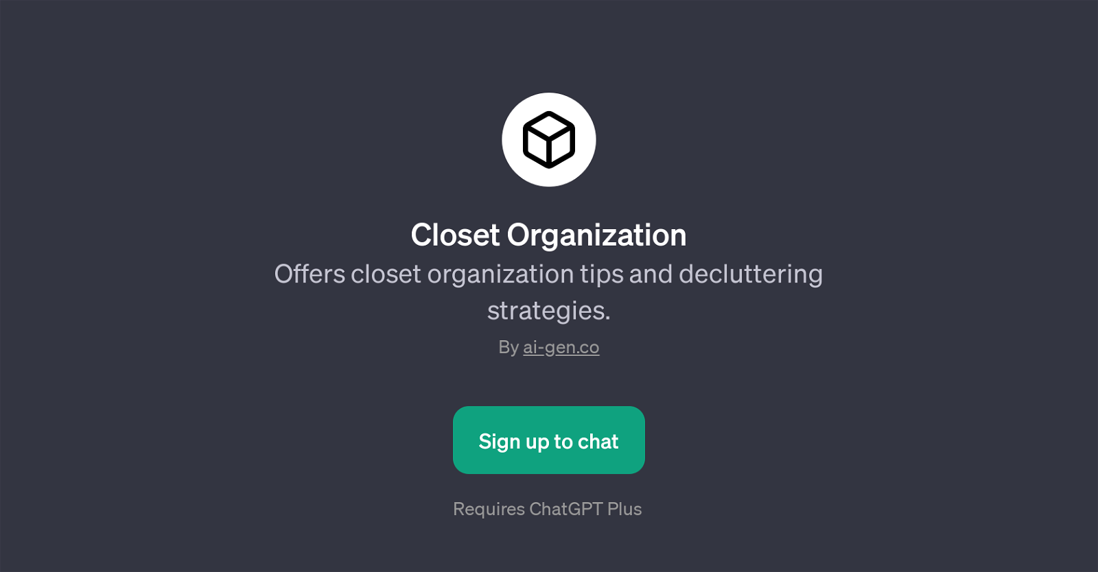 Closet Organization website