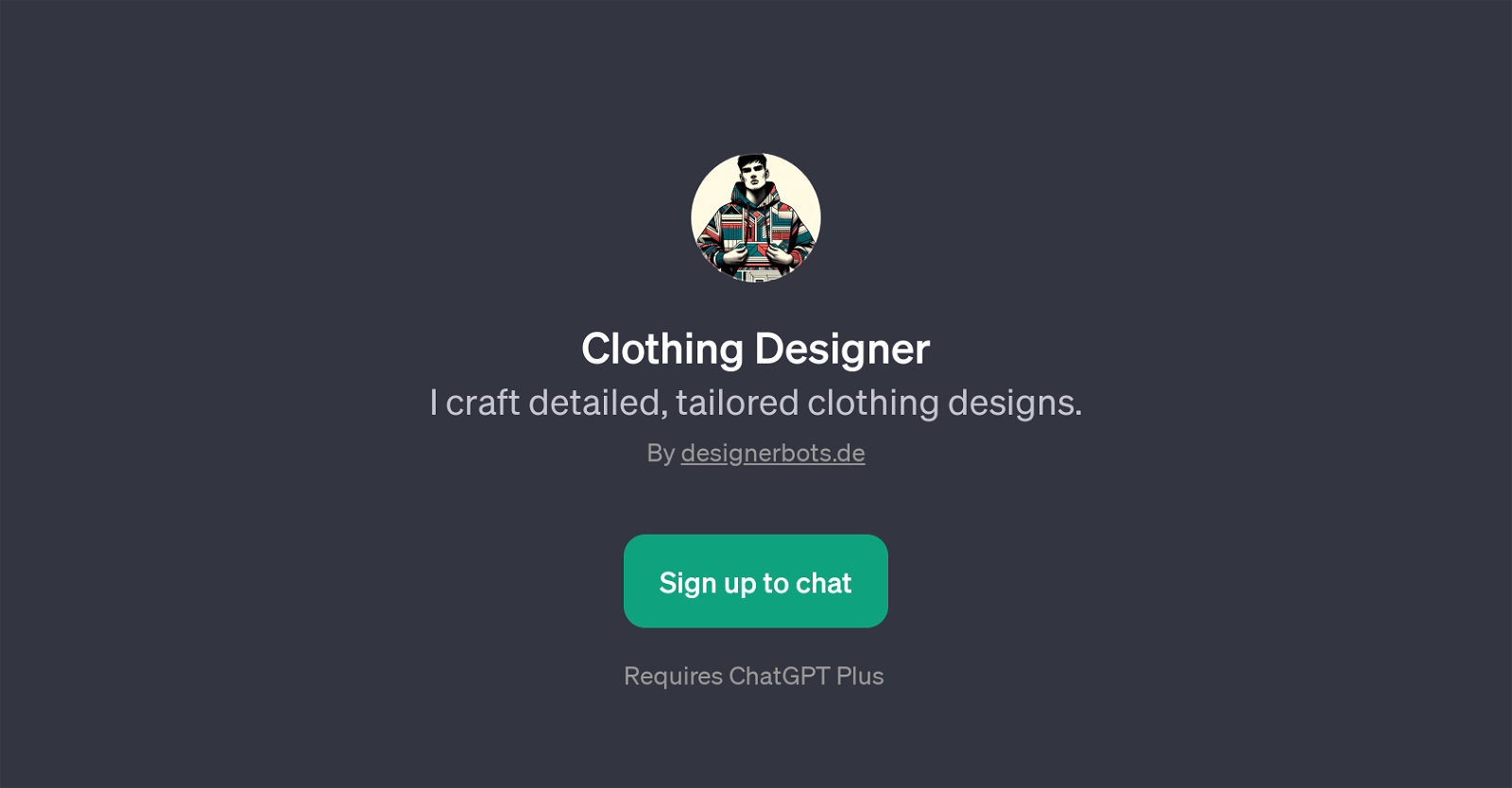 Clothing Designer GPT website