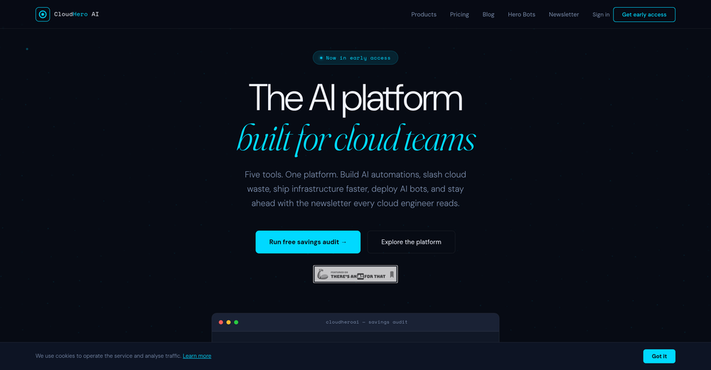 Cloud Hero AI website