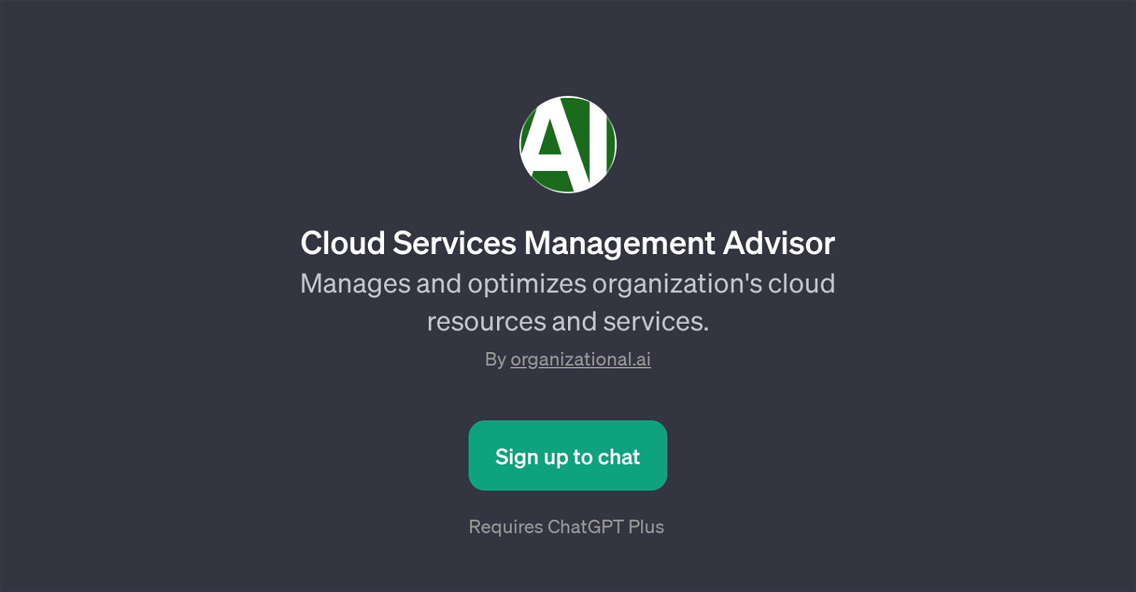 Cloud Services Management Advisor website