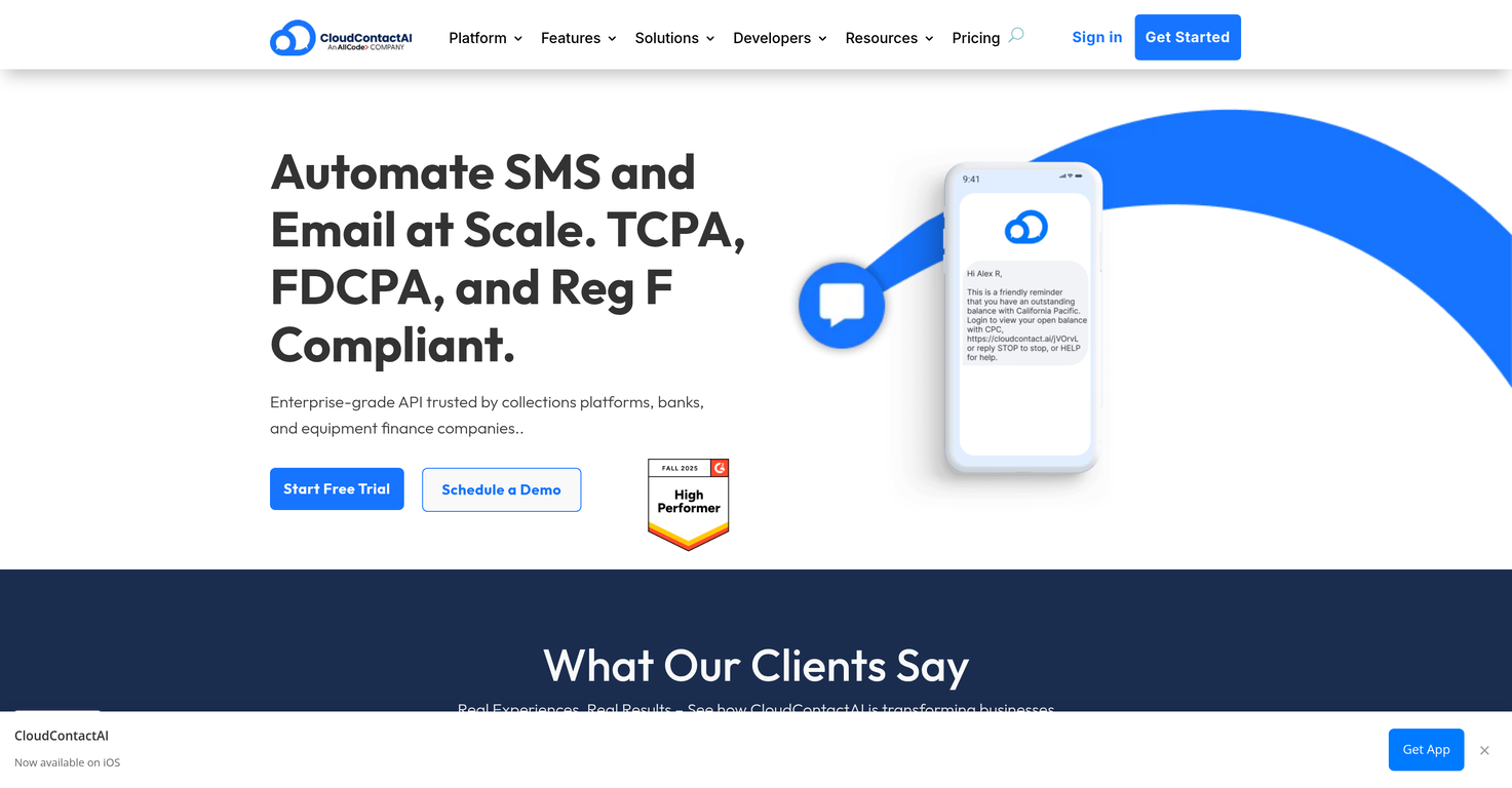 CloudContact AI website