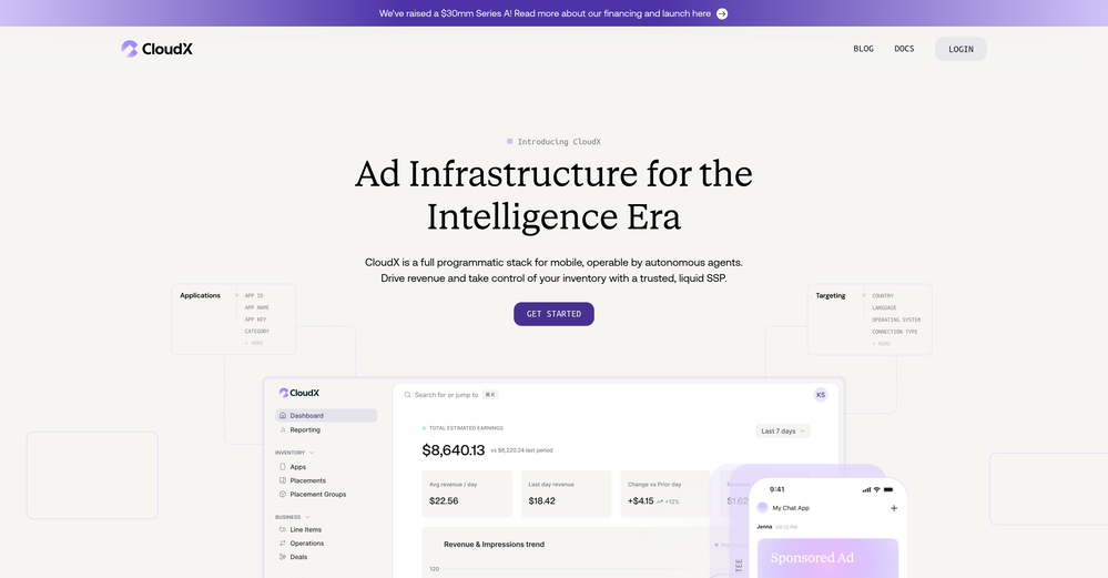CloudX website