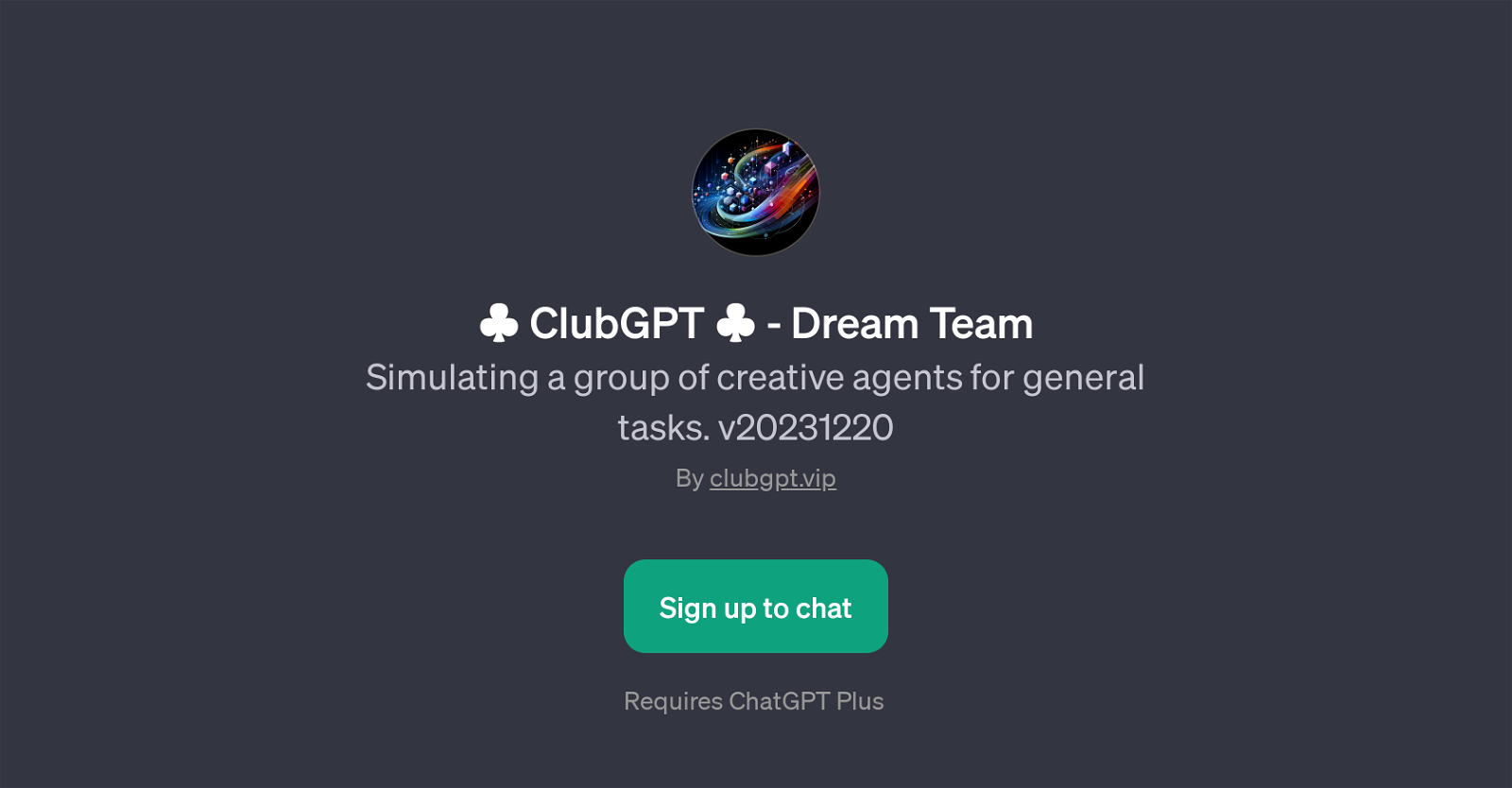 ClubGPT - Dream Team website