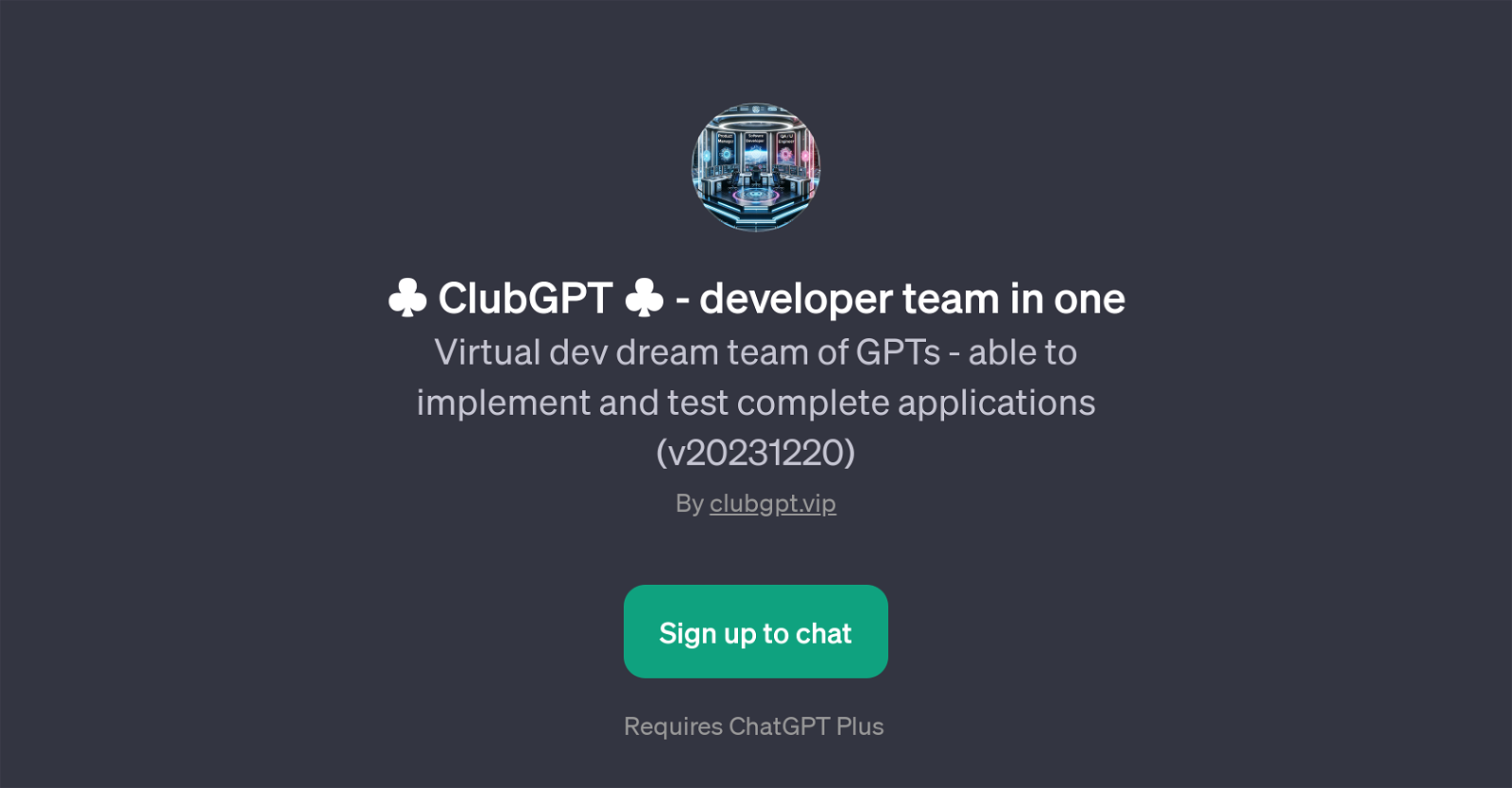 ClubGPT website