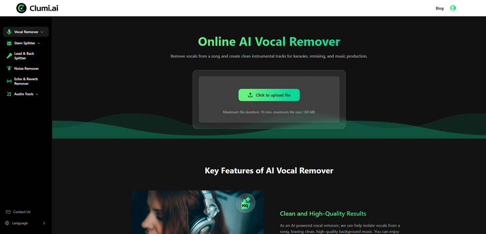 Clumi AI website