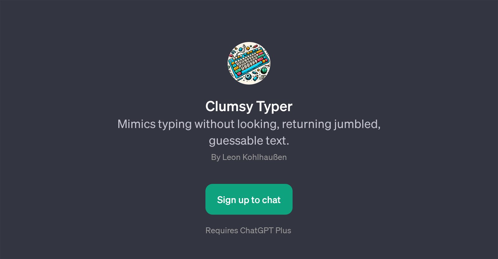 Clumsy Typer website