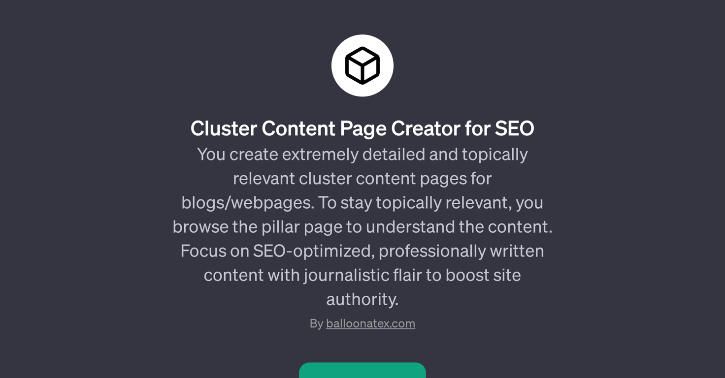 Cluster Content Page Creator for SEO website