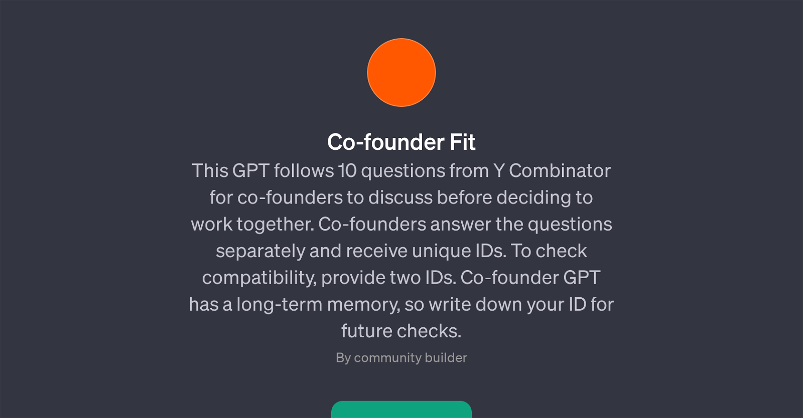 Co-founder Fit website