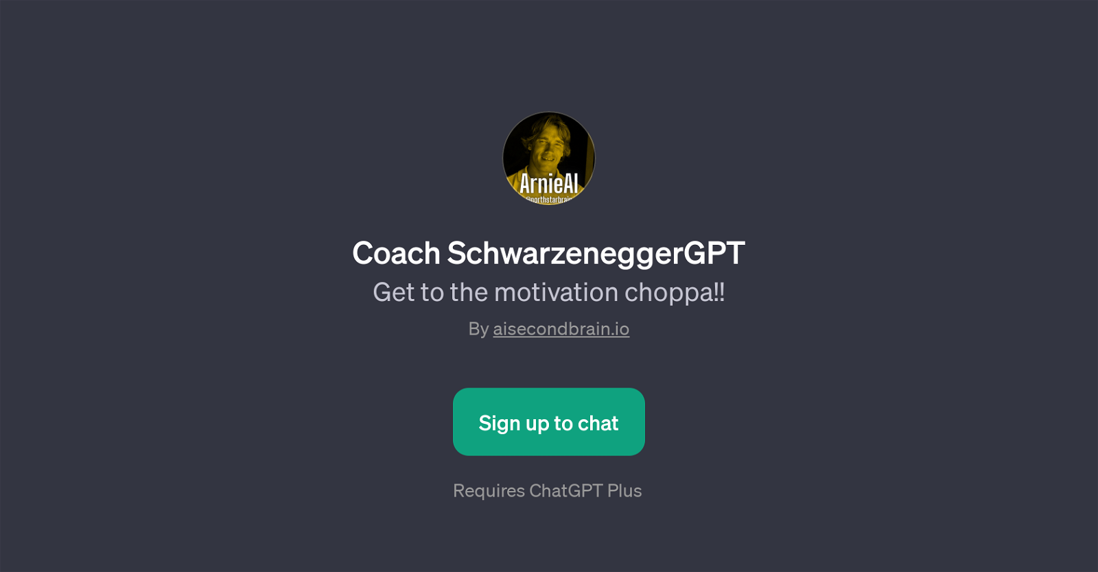 Coach SchwarzeneggerGPT website