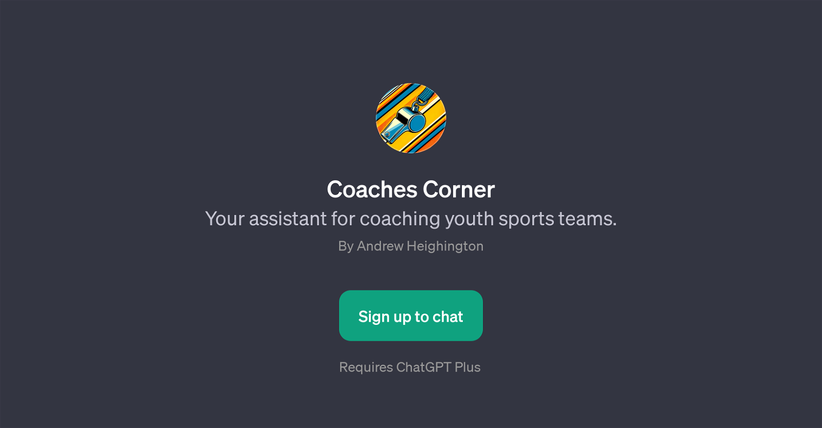Coaches Corner website