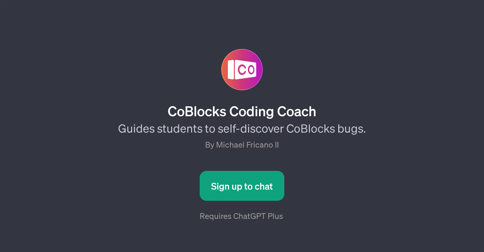CoBlocks Coding Coach website