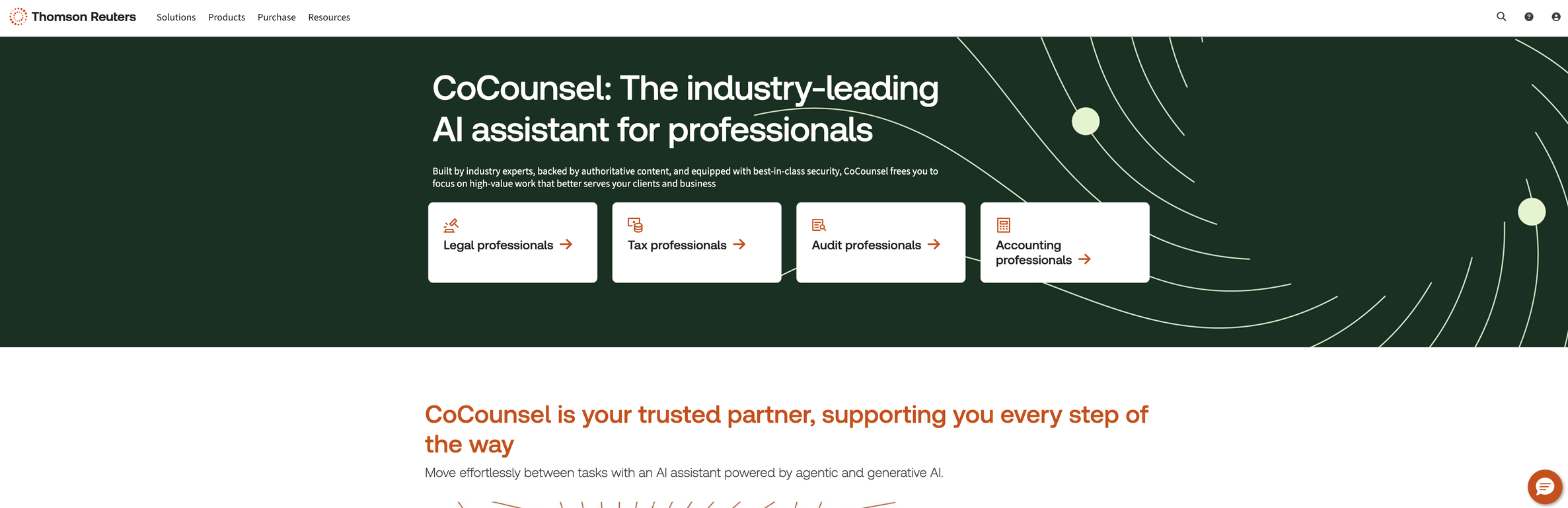 CoCounsel by Thomson Reuters website