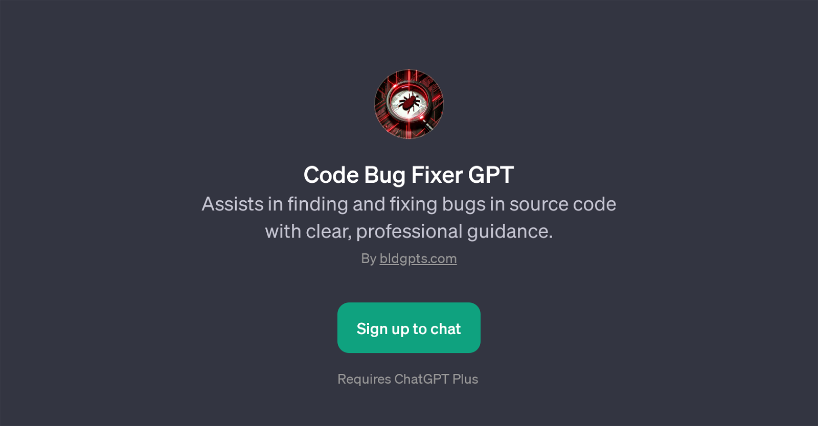 Code Bug Fixer GPT website
