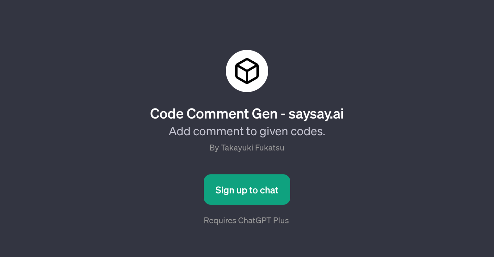 Code Comment Gen website