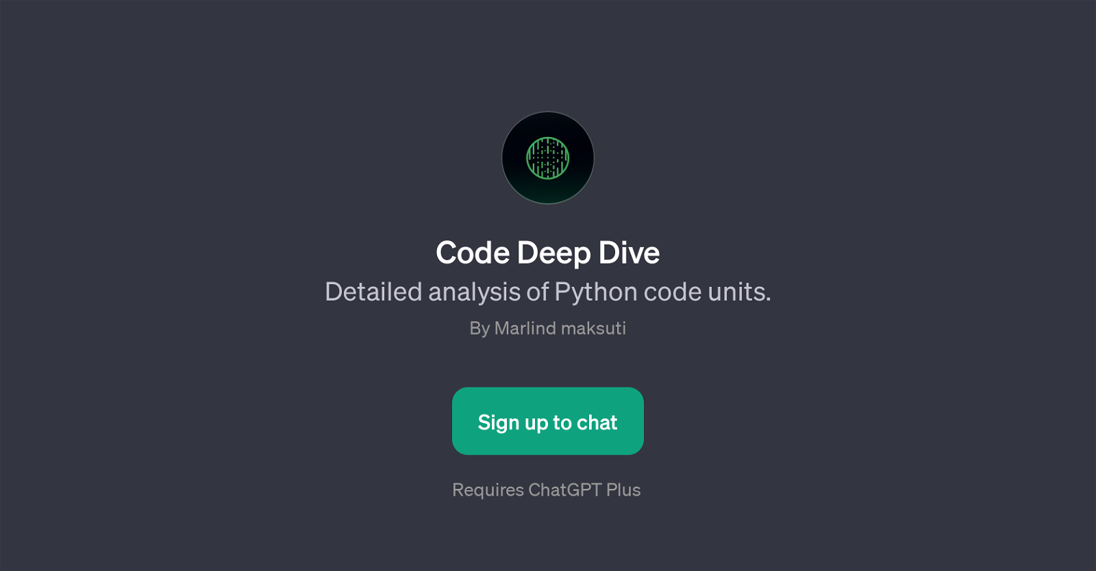 Code Deep Dive website