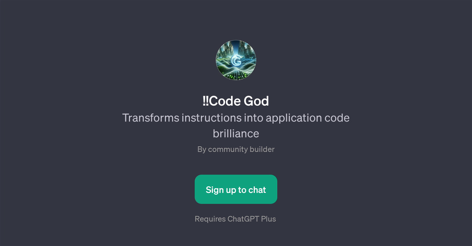 Code God website