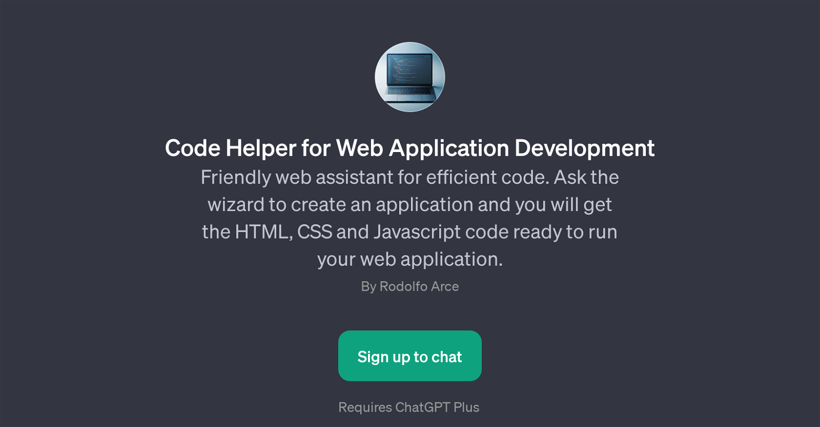 Code Helper for Web Application Development website