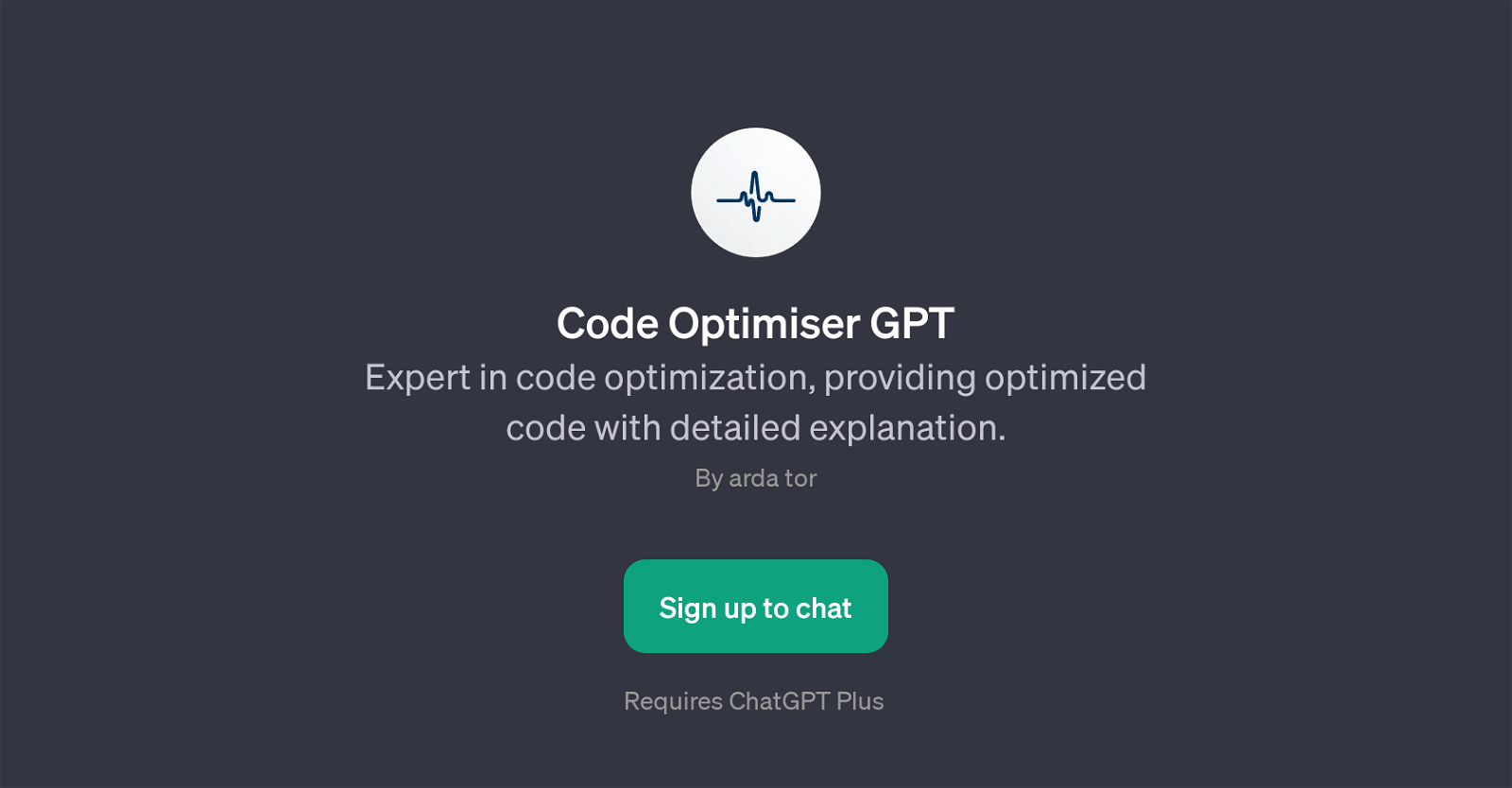 Code Optimiser GPT website