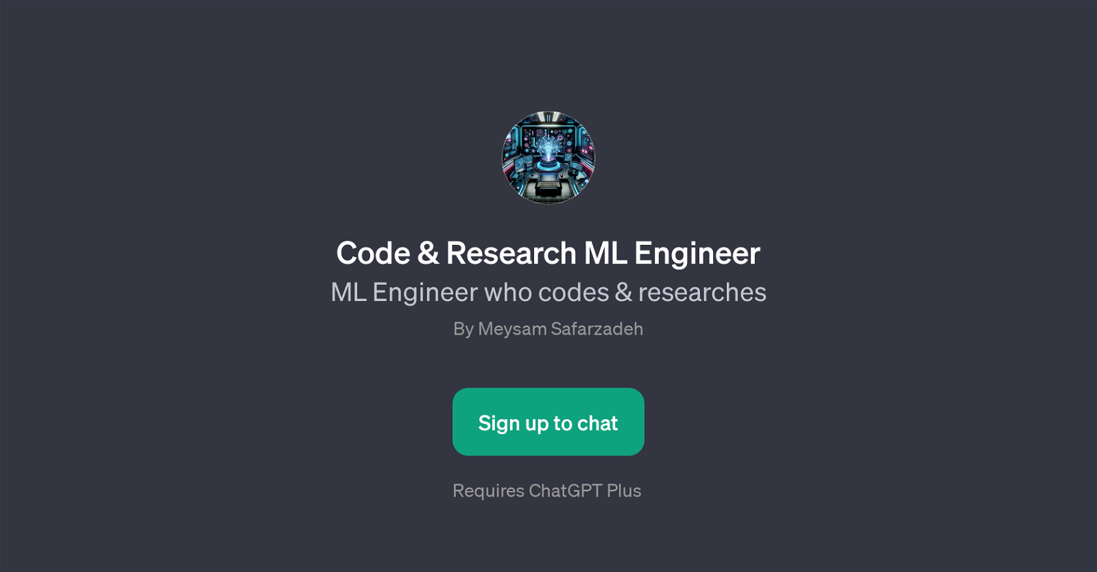 Code & Research ML Engineer website