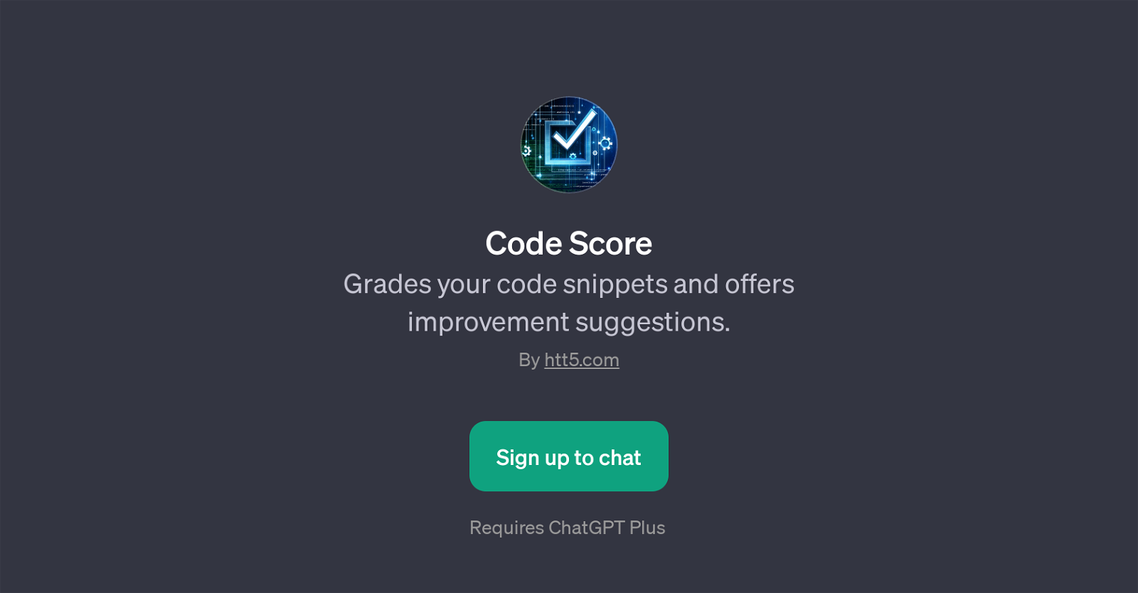 Code Score website
