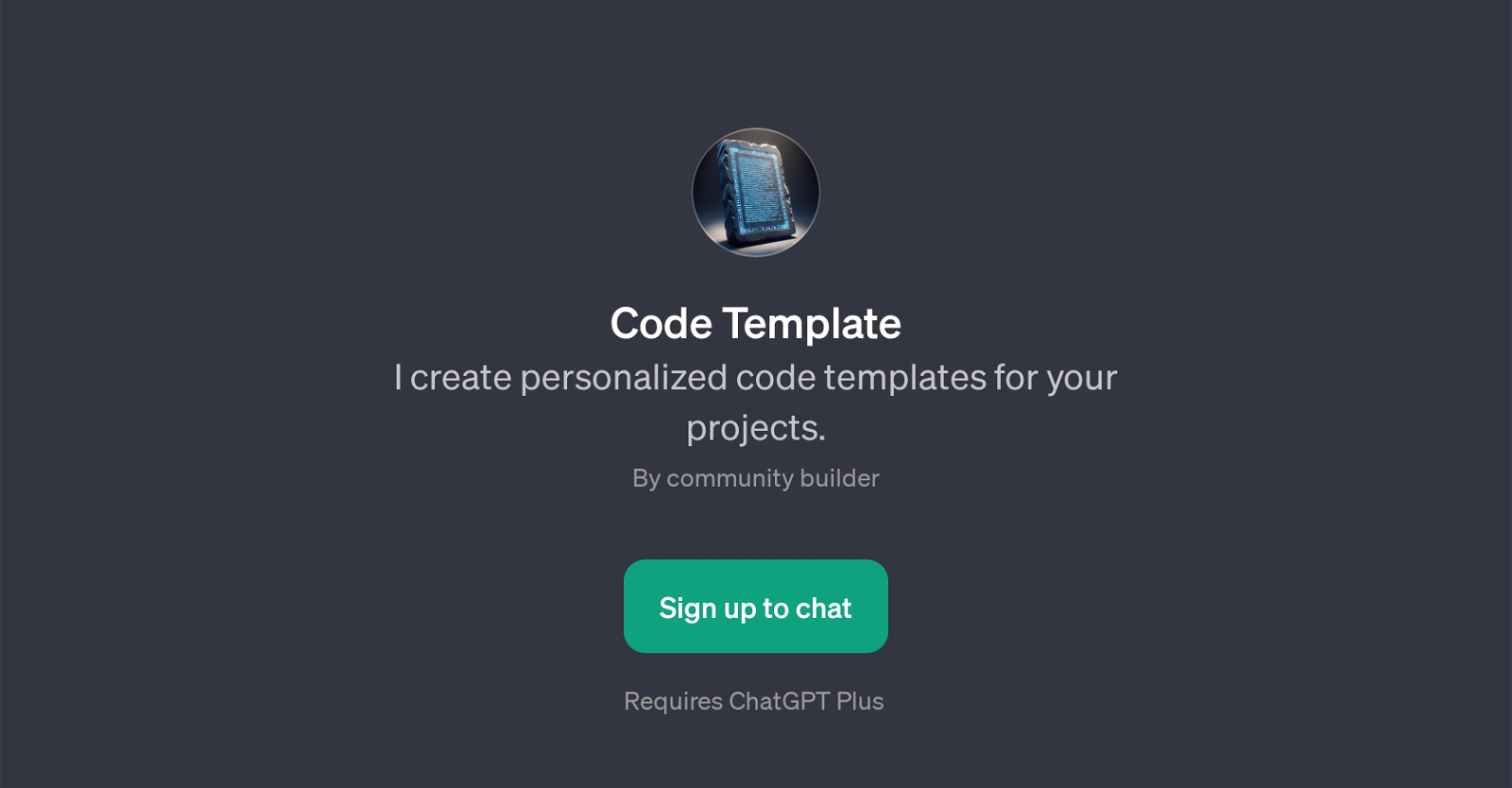 Code Template website