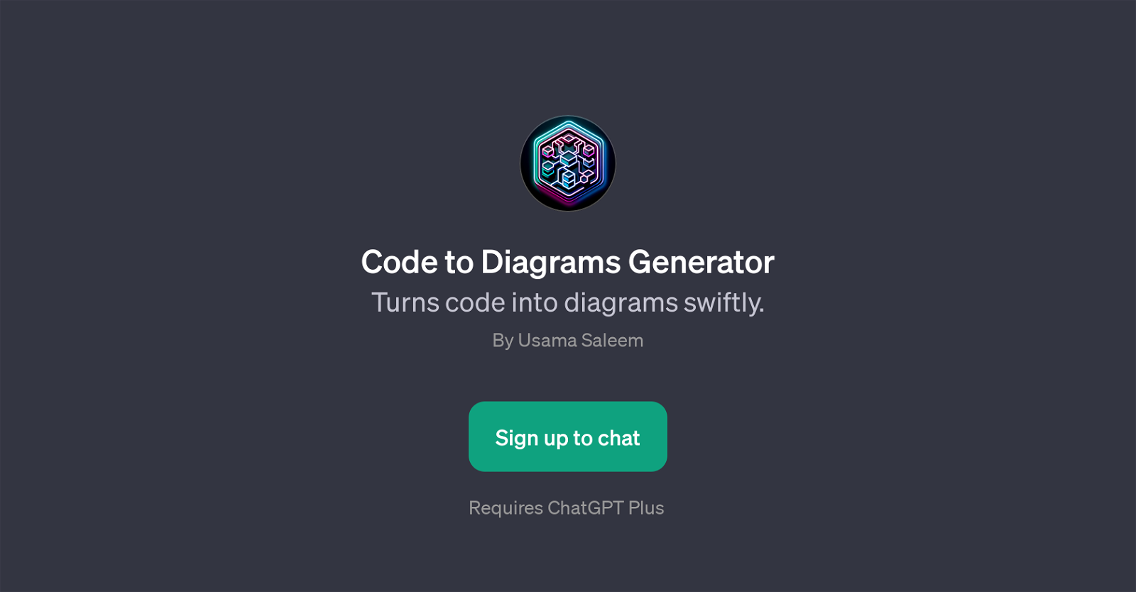 Code to Diagrams Generator website