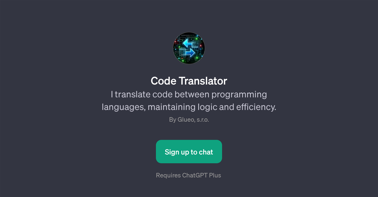 Code Translator website